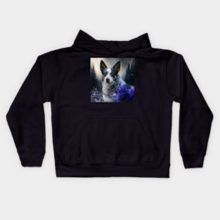 Enchanted Painting Of  Australian Cattle Dog Kids Hoodie